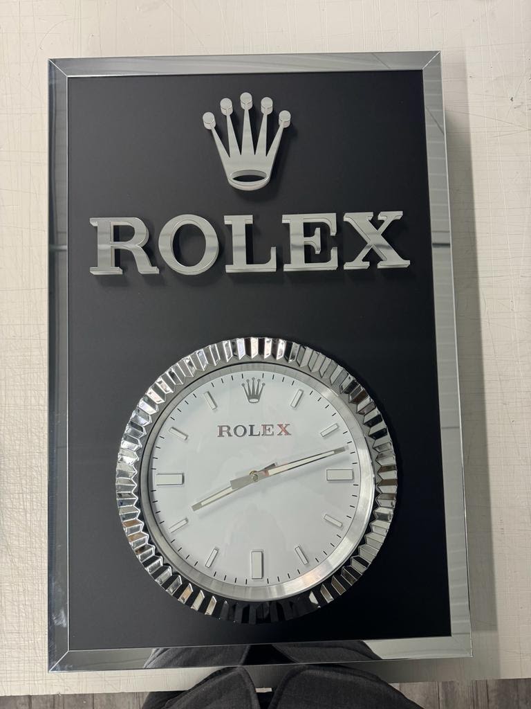 2000s Rolex Geneva official dealer illuminated clock sign – The