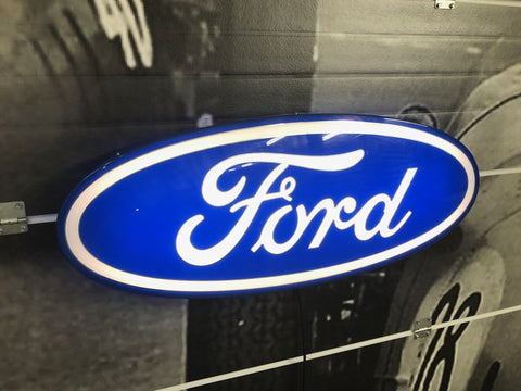 1980s Ford official dealership illuminated sign