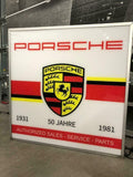 1980s Porsche official dealership illuminated sign