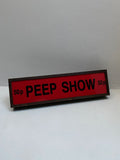 1970s Soho UK "Peep Show" illuminated sign