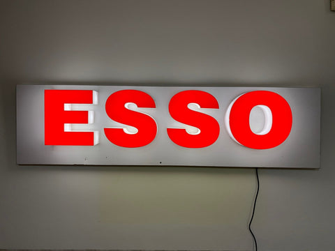 1990s original ESSO sign on original metal plate