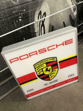 1980s Porsche official dealership illuminated sign