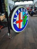 1991 Alfa Romeo official dealer double side illuminated Large sign