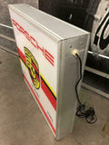 1980s Porsche official dealership illuminated sign