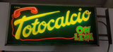 1975 CONI Totocalcio original vintage illuminated dual side sign