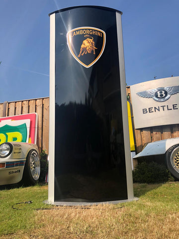 2000's Lamborghini official dealer illuminated double Tower side sign