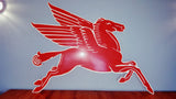 1953 Original Mobiloil "Pegasus" enamel double side sign