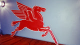1953 Original Mobiloil "Pegasus" enamel double side sign
