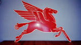 1953 Original Mobiloil "Pegasus" enamel double side sign