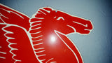 1953 Original Mobiloil "Pegasus" enamel double side sign