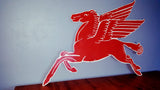 1953 Original Mobiloil "Pegasus" enamel double side sign