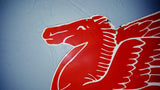 1953 Original Mobiloil "Pegasus" enamel double side sign