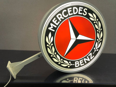 1990s Mercedes-Benz official dealer double side illuminated sign