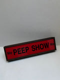 1970s Soho UK "Peep Show" illuminated sign