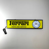 2000s Ferrari dealer illuminated sign and clock