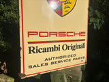 1980's original Porsche Ricambi Originali enamel sign