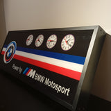 BMW large illuminated sign and clocks