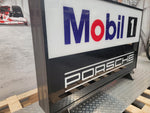 1992 Porsche Mobil 1 Racing official dealership illuminated double side sign