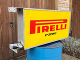 1990s Pirelli official dealer vintage illuminated double side sign