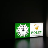 2000s Rolex Zurich official dealer illuminated clock sign