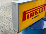 1990s Pirelli official dealer vintage illuminated double side sign