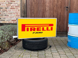 1990s Pirelli official dealer vintage illuminated double side sign