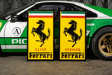 1980s Ferrari official dealership illuminated signs