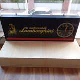 2000s Lamborghini dealer illuminated sign and clock