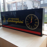 2000s Lamborghini dealer illuminated sign and clock