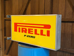 1990s Pirelli official dealer vintage illuminated double side sign