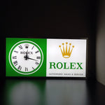 2000s Rolex Zurich official dealer illuminated clock sign