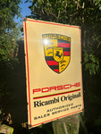 1980's original Porsche Ricambi Originali enamel sign