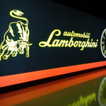 2000s Lamborghini dealer illuminated sign and clock