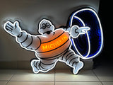 1990s Michelin official dealer illuminated neon sign