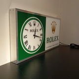 2000s Rolex Zurich official dealer illuminated clock sign