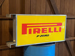 1990s Pirelli official dealer vintage illuminated double side sign