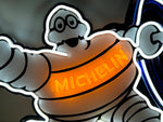 1990s Michelin official dealer illuminated neon sign