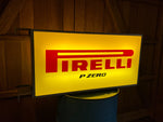 1990s Pirelli official dealer vintage illuminated double side sign