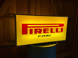 1990s Pirelli official dealer vintage illuminated double side sign