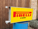 1990s Pirelli official dealer vintage illuminated double side sign