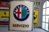 Alfa Romeo “Servizio” Illuminated Curved Dealership Sign (Circa 1990s)