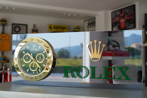2000s Rolex Geneva official dealer clock sign