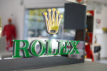 2000s Rolex Geneva official dealer clock sign