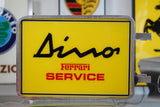 Early 1990s Dino Ferrari “Service” double-faced illuminated dealership sign