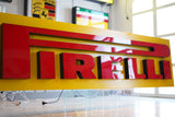 Pirelli Dealer Sign – Classic Yellow & Red Heritage Display