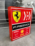 2019 Ferrari Official Paddocks F1 double side illuminated neon sign