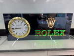 2000s Rolex Geneva official dealer illuminated clock sign