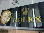 2000s Rolex Geneva official dealer illuminated clock sign