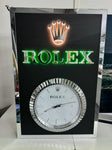 2000s Rolex Geneva official dealer illuminated clock sign