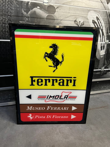 1998 Ferrari official Museo, Imola, Fiorano illuminated sign